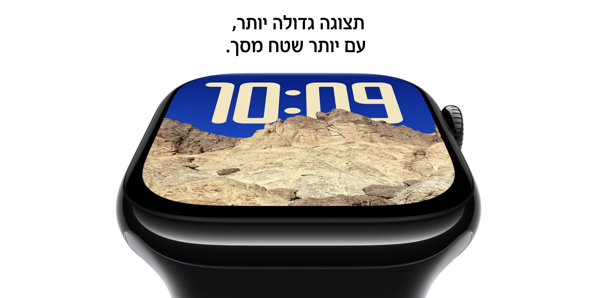 תצוגה גדולה יותר,  עם יותר שטח מסך.