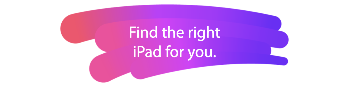 Find the right iPad for you